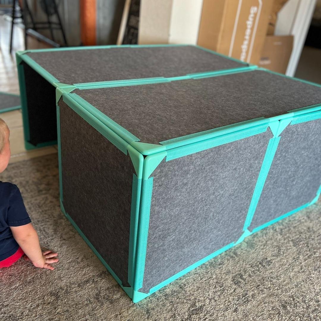 Riesiges 3D-Magnetbaustein-Spielhaus für Kinder