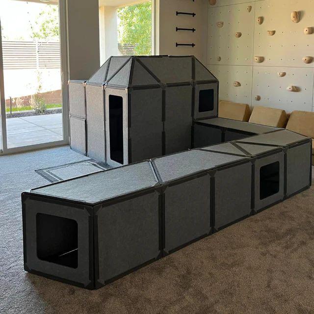 Riesiges 3D-Magnetbaustein-Spielhaus für Kinder