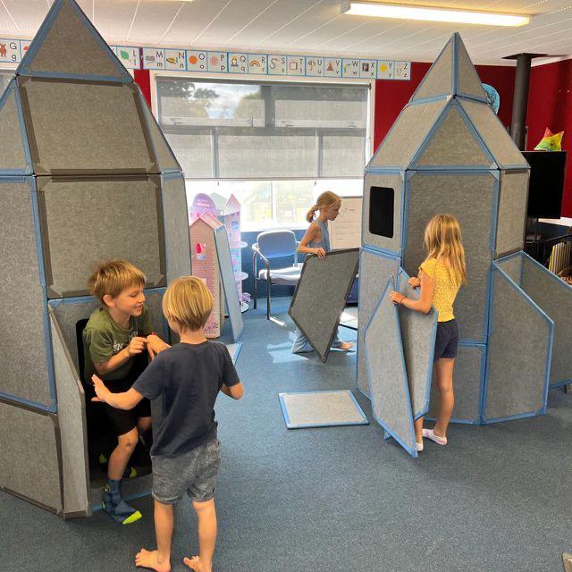 Riesiges 3D-Magnetbaustein-Spielhaus für Kinder