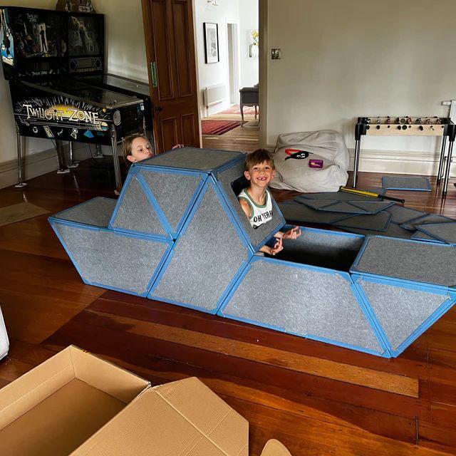 Riesiges 3D-Magnetbaustein-Spielhaus für Kinder